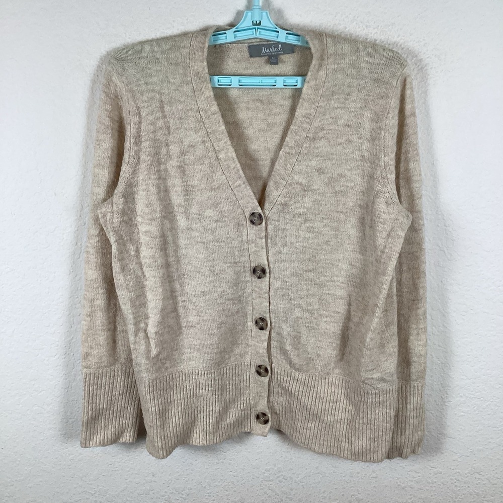 Marled Womens Sweater Sz M Medium Long Sleeve Cardigan Button Up Excellent